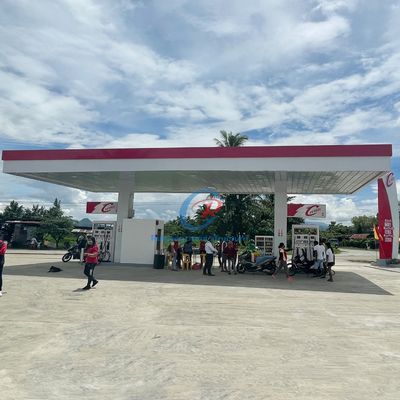 Прочная металлическая крыша из стальной крыши для заправочной станции
