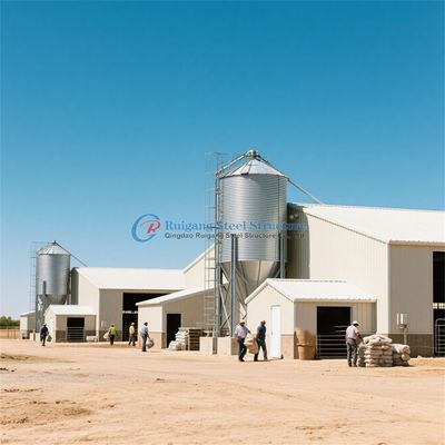 Префабрикованная стальная конструкция птицекомнатная индивидуальная стальная рама куриный курорт