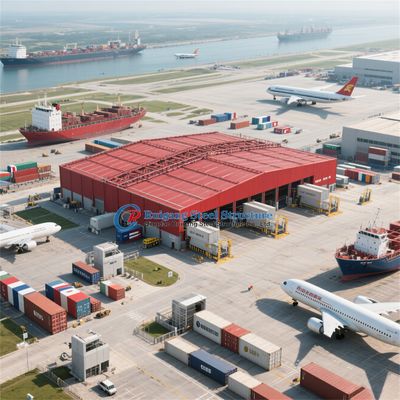 Сборный ангар из стальной конструкции, металлическая мастерская, склад